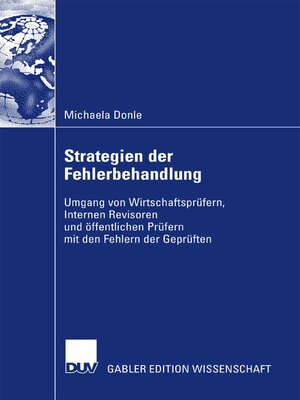 cover image of Strategien der Fehlerbehandlung